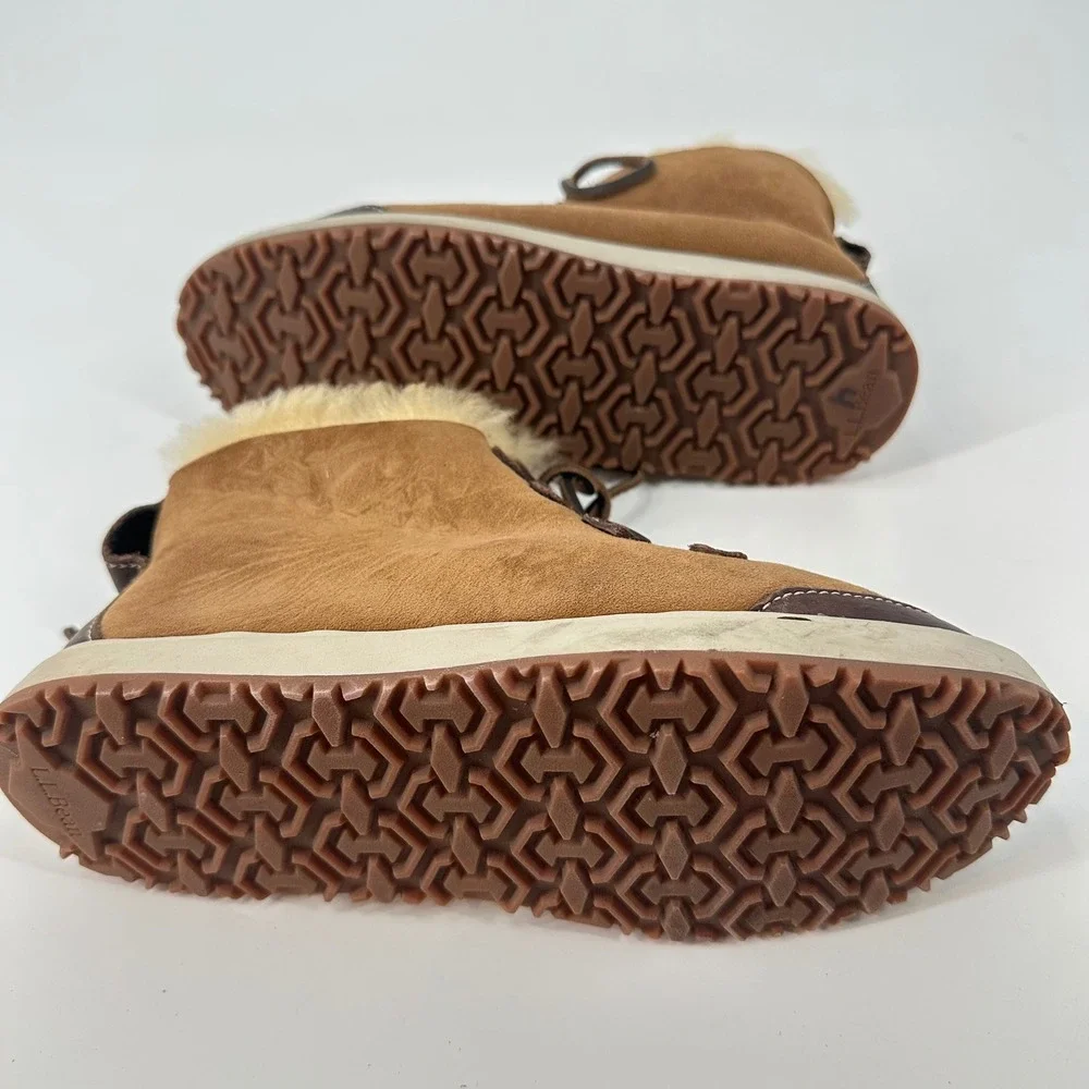 L.L. Bean Mountainside Wicked Good‎ Suede Ankle Boots Lined Brown Women's 6